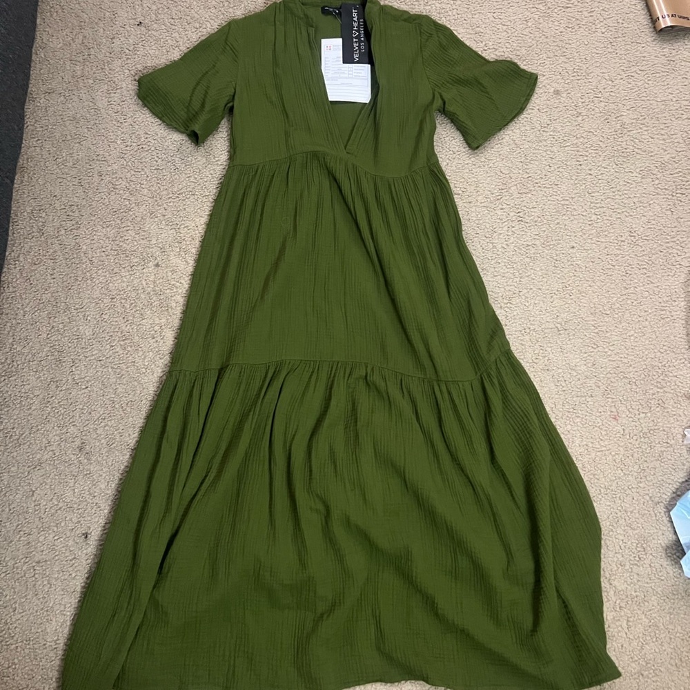 NEW Velvet Heart Olive Maxi Dress